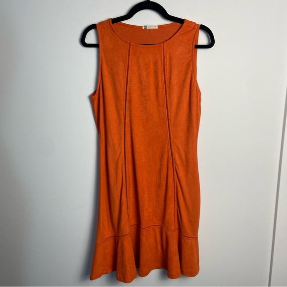 ⚪️ Guararapes Orange Sleeveless Dress - Picture 6 of 7